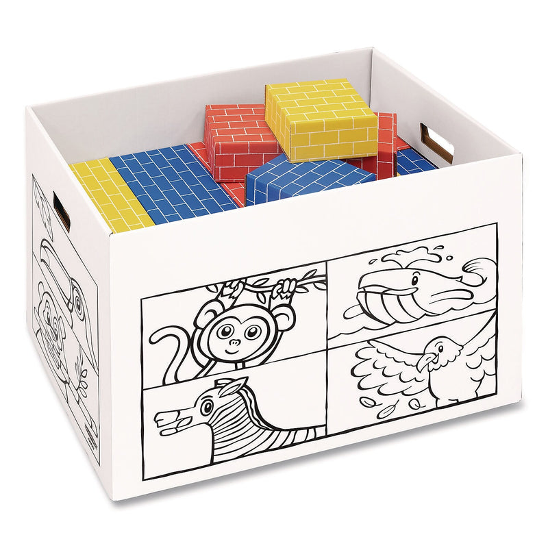 Bankers Box At Play Color-In Animals Corrugated Toy Box (1231701)