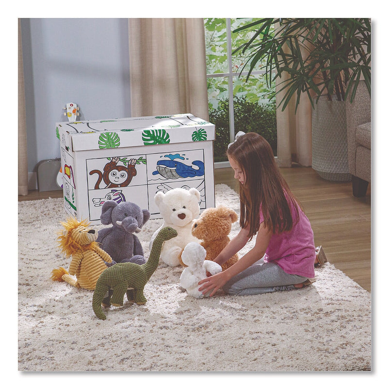 Bankers Box At Play Color-In Animals Corrugated Toy Box (1231701)