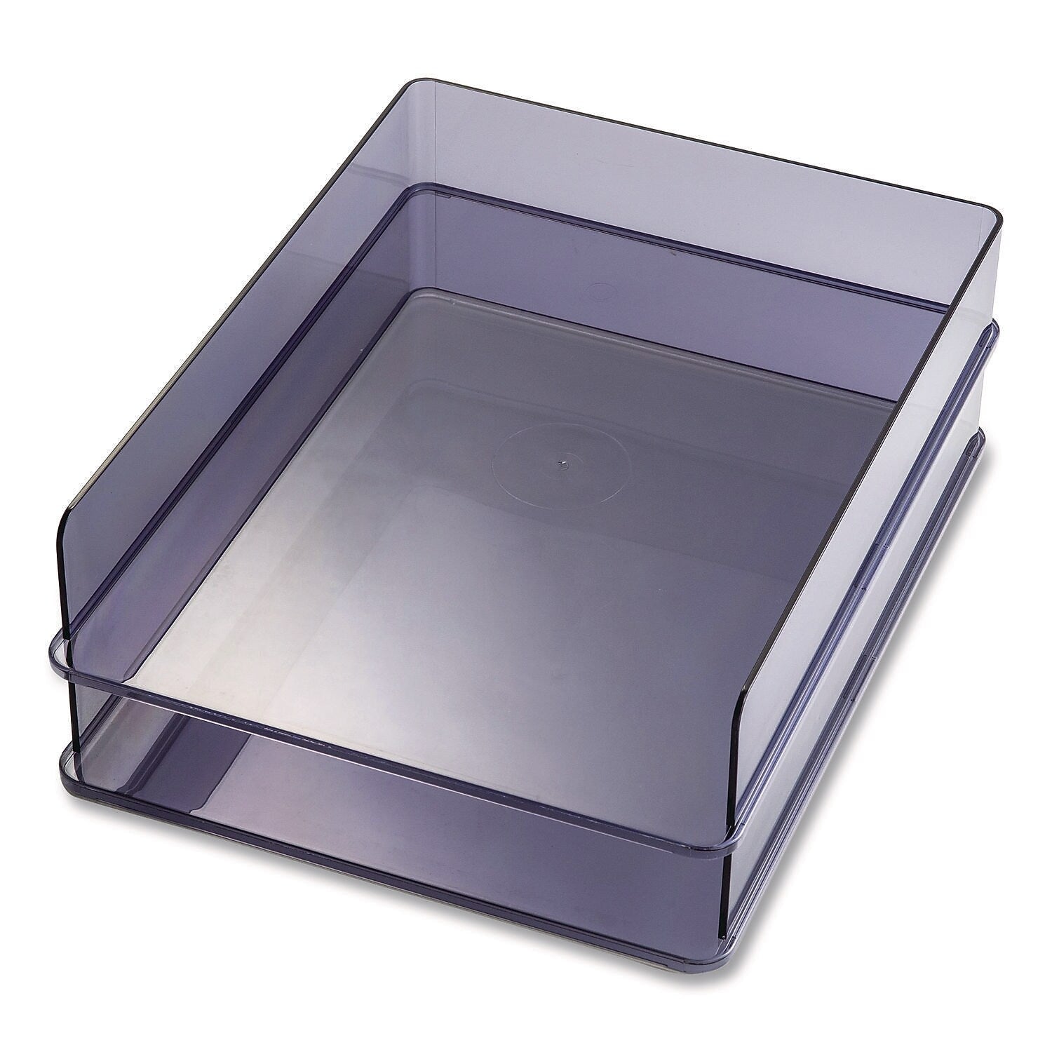 Officemate Plastic Front Loading Stackable Letter Tray, Letter Size, Gray, 2/Pack (21040)