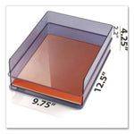 Officemate Plastic Front Loading Stackable Letter Tray, Letter Size, Gray, 2/Pack (21040)