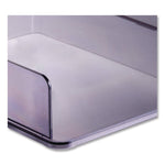 Officemate Plastic Front Loading Stackable Letter Tray, Letter Size, Gray, 2/Pack (21040)