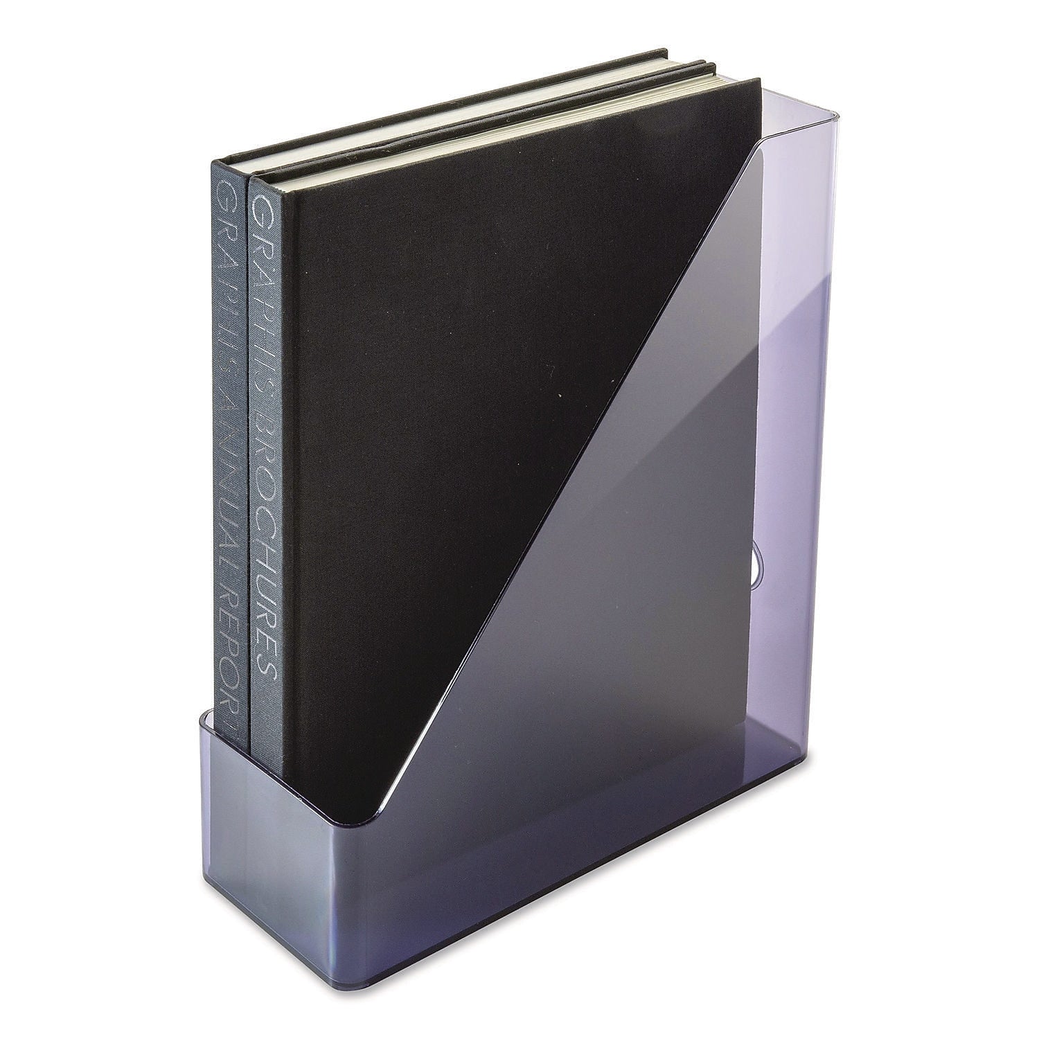 Officemate Plastic Magazine File Holder, Translucent Gray (21510)
