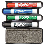 EXPO Caddy Tank Dry Erase Starter Set/Kit, Chisel Tip, Assorted Colors, 4/Set (1785294A)