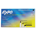 EXPO Dry Erase Marker, Bullet Tip, Black, 12/Pack (1871131A)
