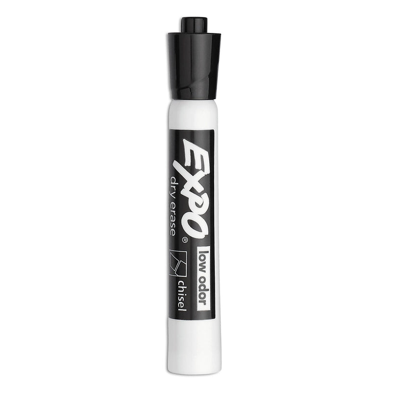 EXPO Tank Dry Erase Markers, Chisel Tip, Black, 36/Box (1920940A)