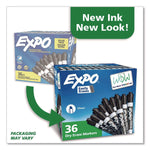 EXPO Tank Dry Erase Markers, Chisel Tip, Black, 36/Box (1920940A)