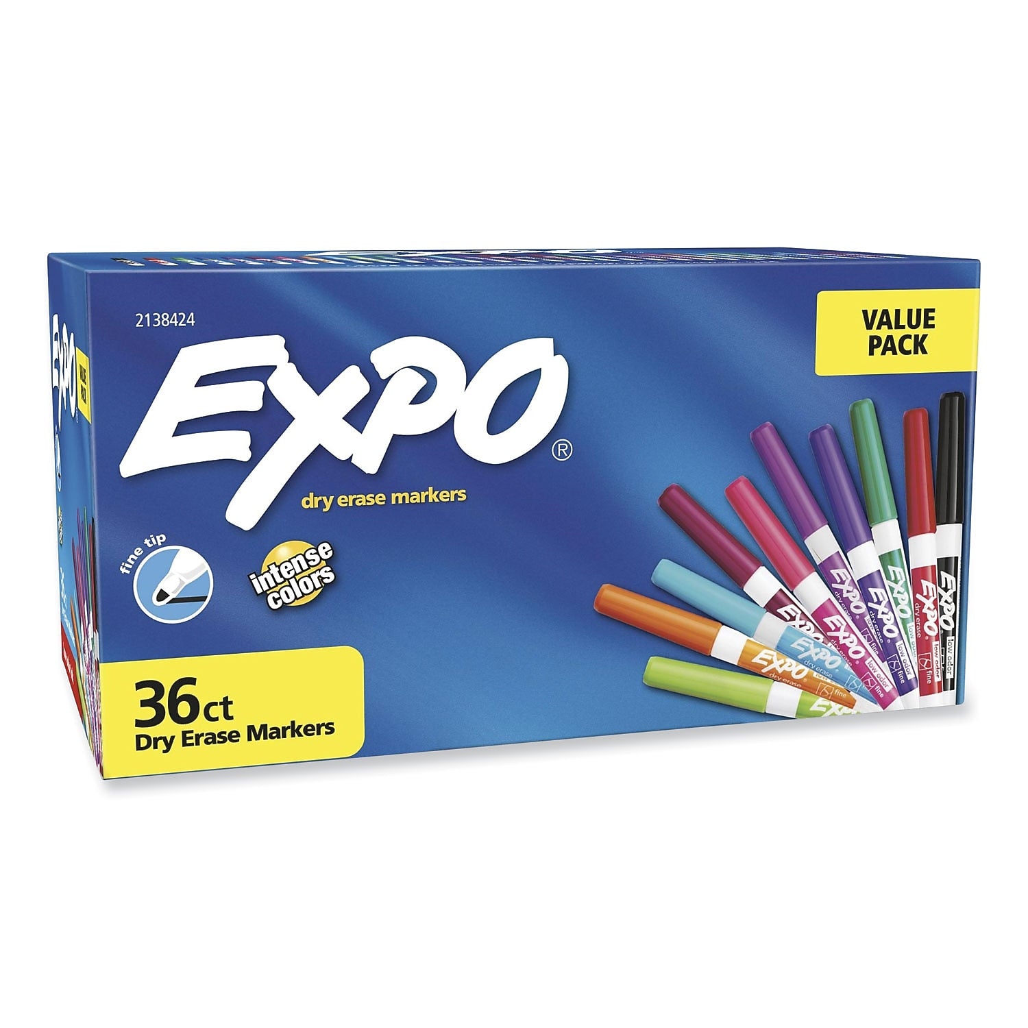 EXPO Dry Erase Marker, Bullet Tip, Assorted Colors, 36/Pack (2138424A)