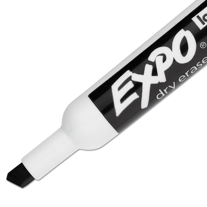 EXPO Tank Dry Erase Markers, Chisel Tip, Black, 12/Pack (80001A)