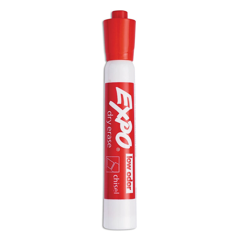 EXPO Tank Dry Erase Markers, Chisel Tip, Red, 12/Pack (80002A)
