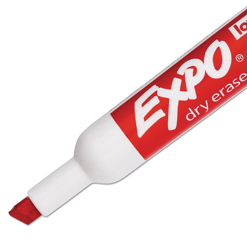 EXPO Tank Dry Erase Markers, Chisel Tip, Red, 12/Pack (80002A)