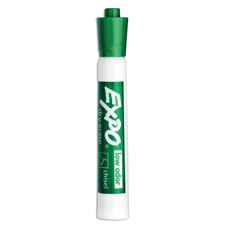 EXPO Tank Dry Erase Markers, Chisel Tip, Green, 12/Pack (80004A)