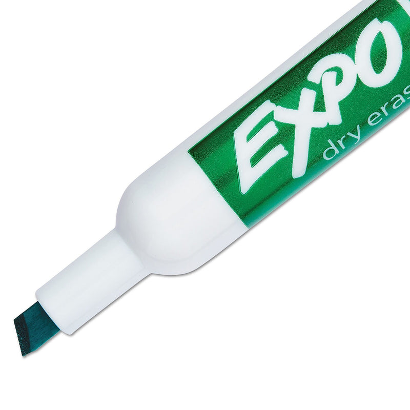 EXPO Tank Dry Erase Markers, Chisel Tip, Green, 12/Pack (80004A)