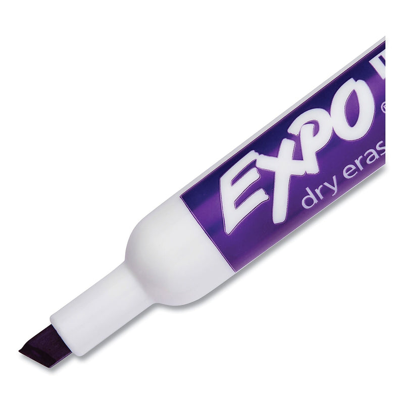 EXPO Tank Dry Erase Markers, Chisel Tip, Purple, 12/Pack (80008A)