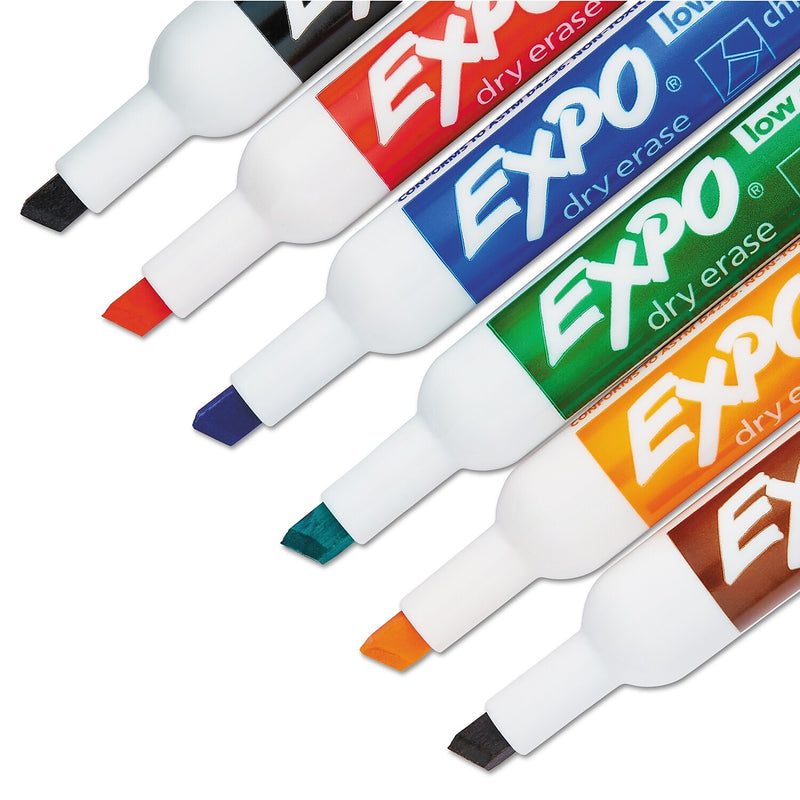 EXPO Tank Dry Erase Starter Set/Kit, Chisel Tip, Assorted Colors, 6/Set (80556A)