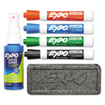 EXPO Tank Dry Erase Starter Set/Kit, Chisel Tip, Assorted Colors, 4/Set (80653A)