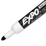 EXPO Dry Erase Marker, Bullet Tip, Black, 12/Pack (82001A)