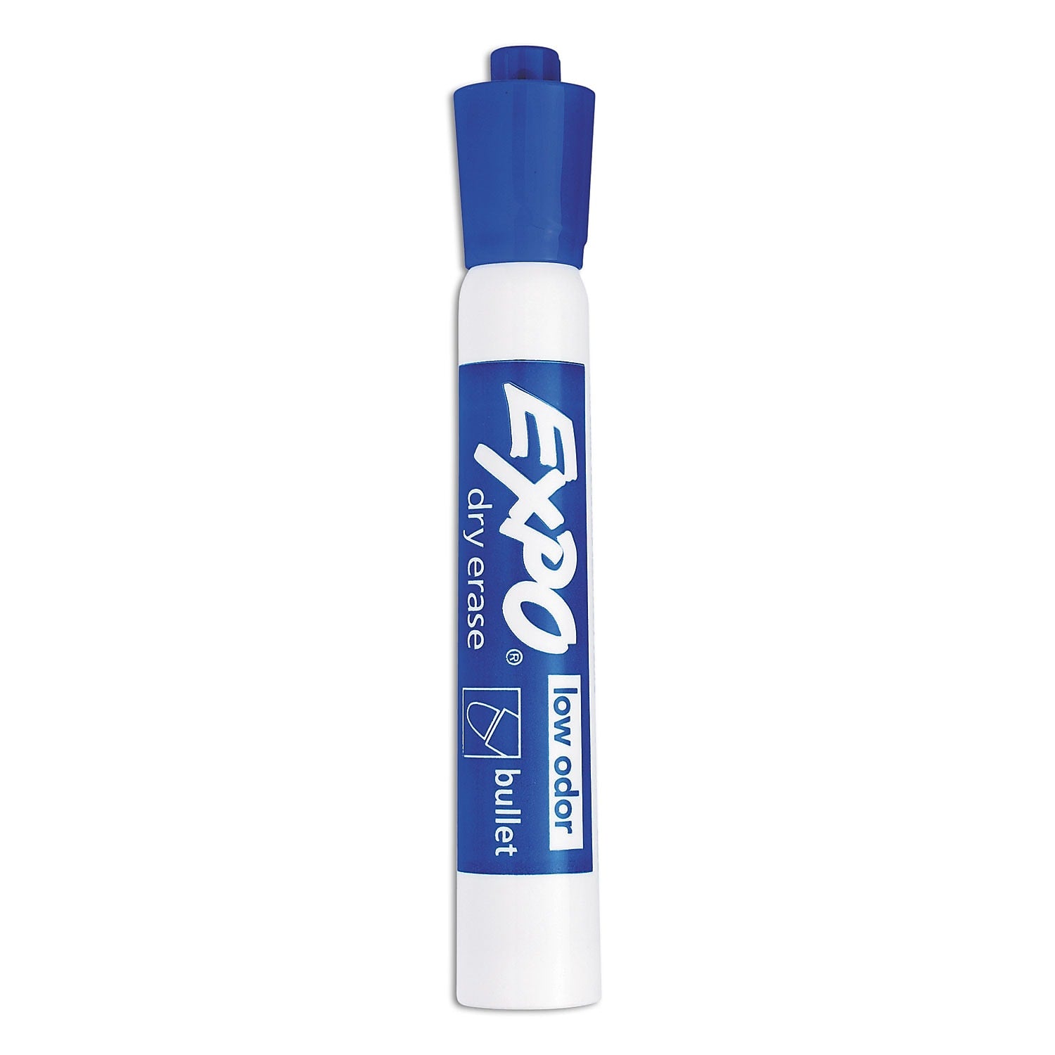 EXPO Dry Erase Marker, Bullet Tip, Blue, 12/Pack (82003A)