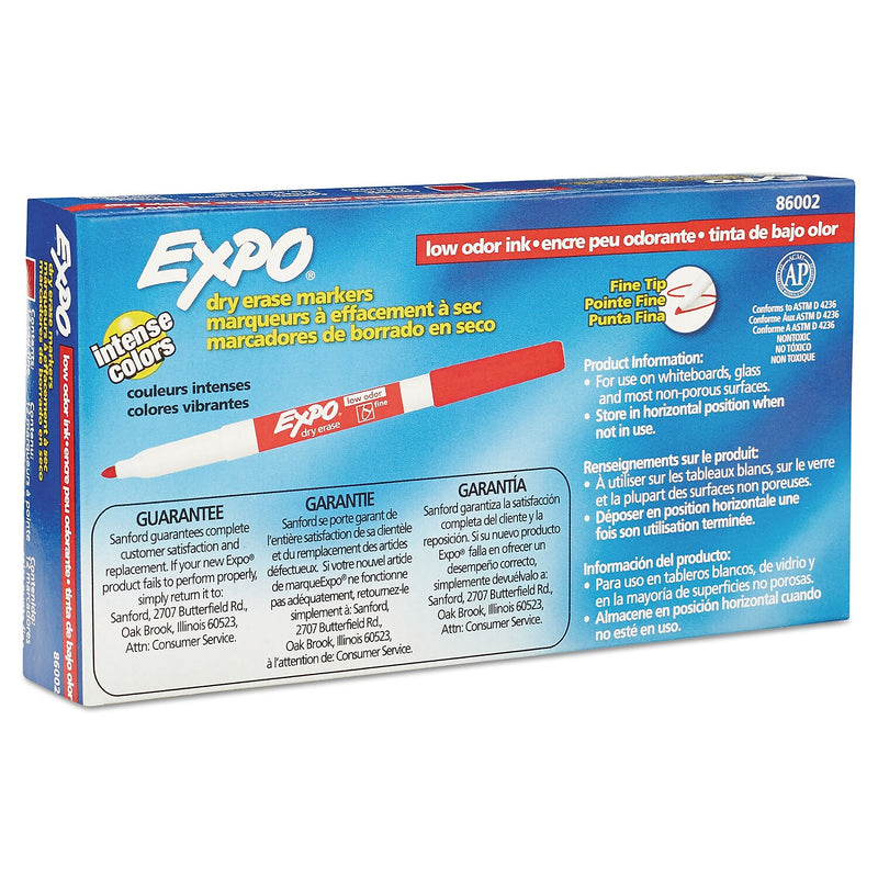 EXPO Dry Erase Marker, Bullet Tip, Red, 12/Pack (86002A)