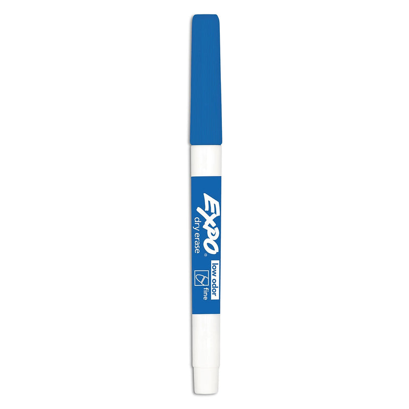 EXPO Dry Erase Marker, Bullet Tip, Blue, 12/Pack (86003A)