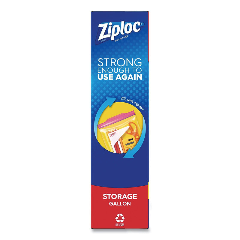 Ziploc Double Zipper Storage Bag, 1 Gallon, Clear, 38 Bags/Box (383233BX)
