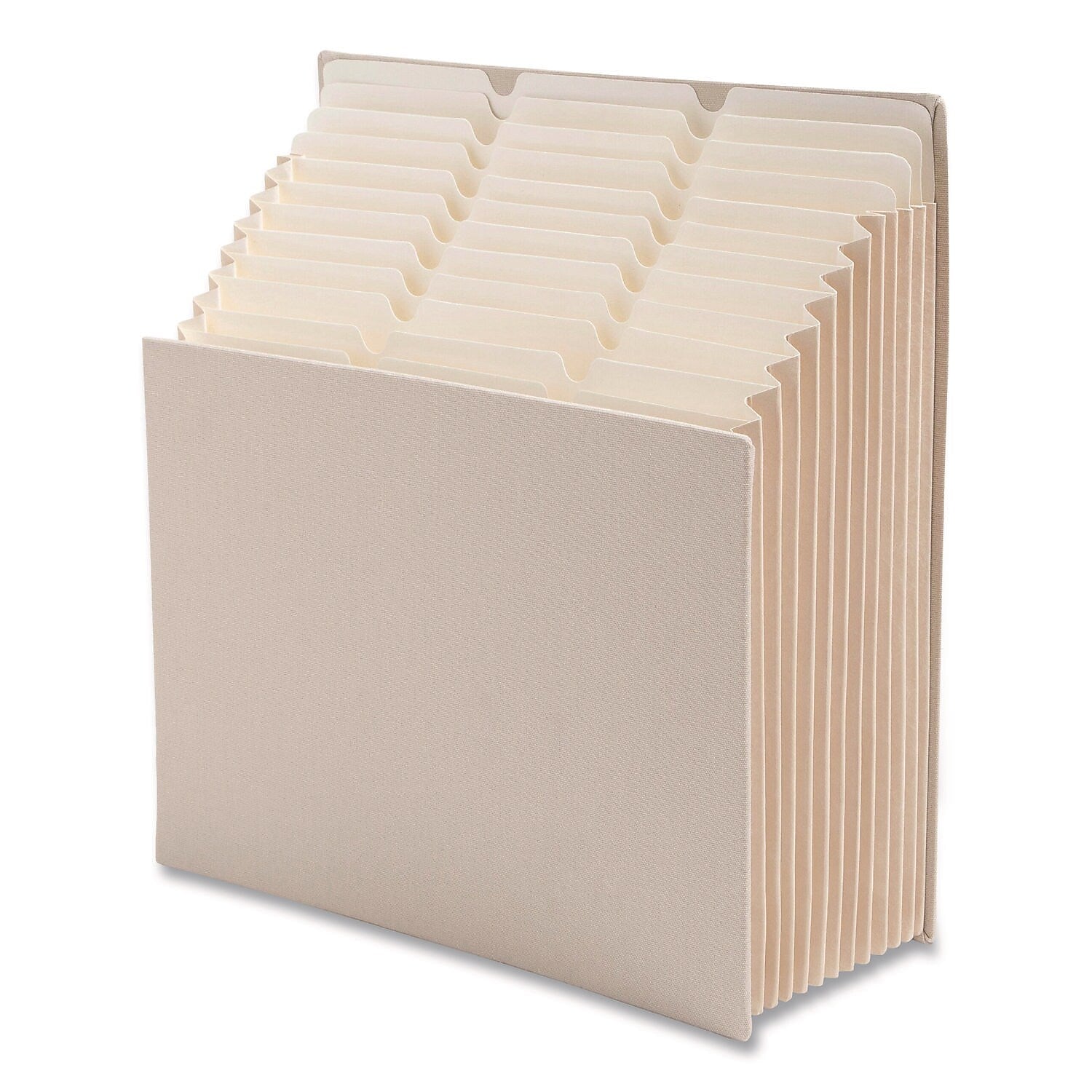 Smead 12-Compartment Linen Stadium File, Letter Size, Beige (70226)