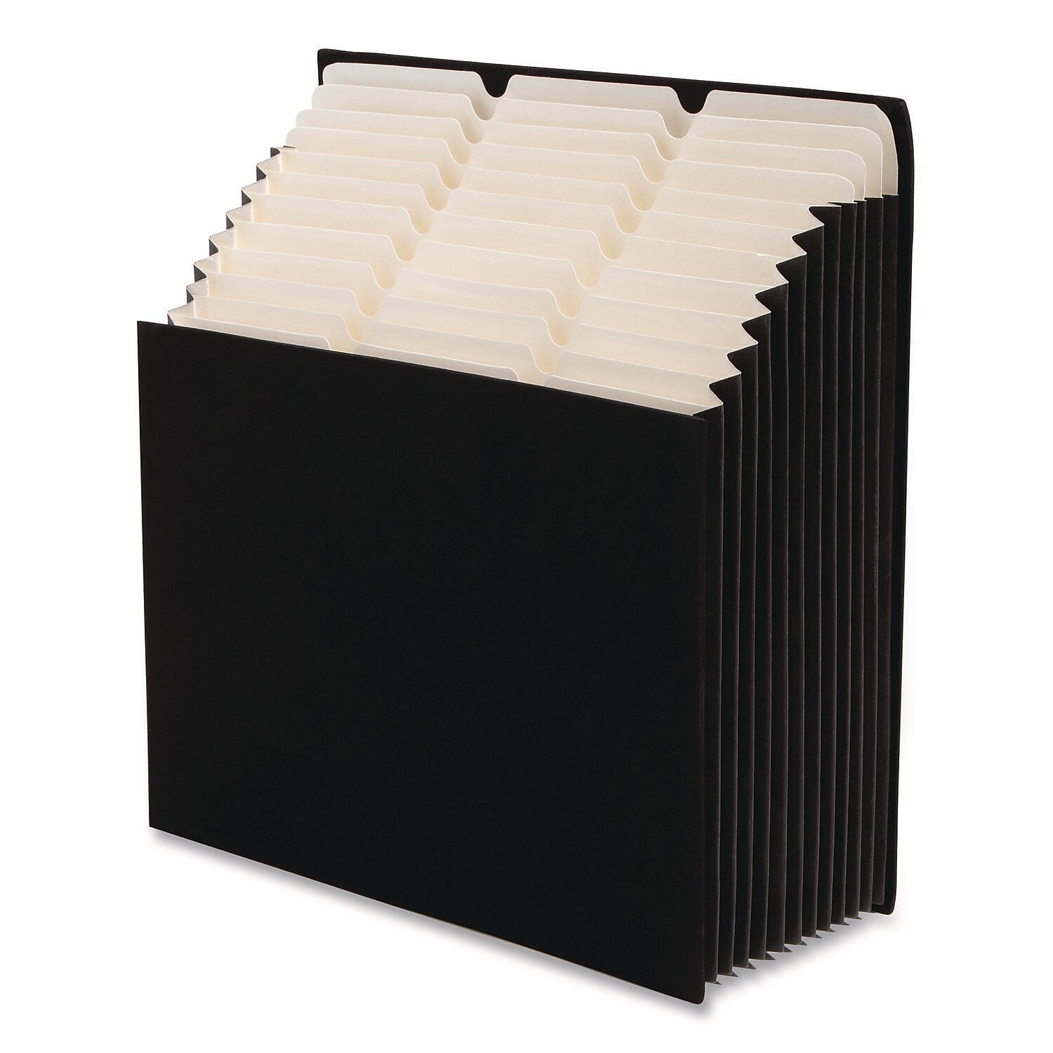 Smead 12-Compartment Linen Stadium File, Letter Size, Charcoal (70227)