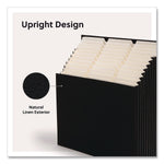 Smead 12-Compartment Linen Stadium File, Letter Size, Charcoal (70227)
