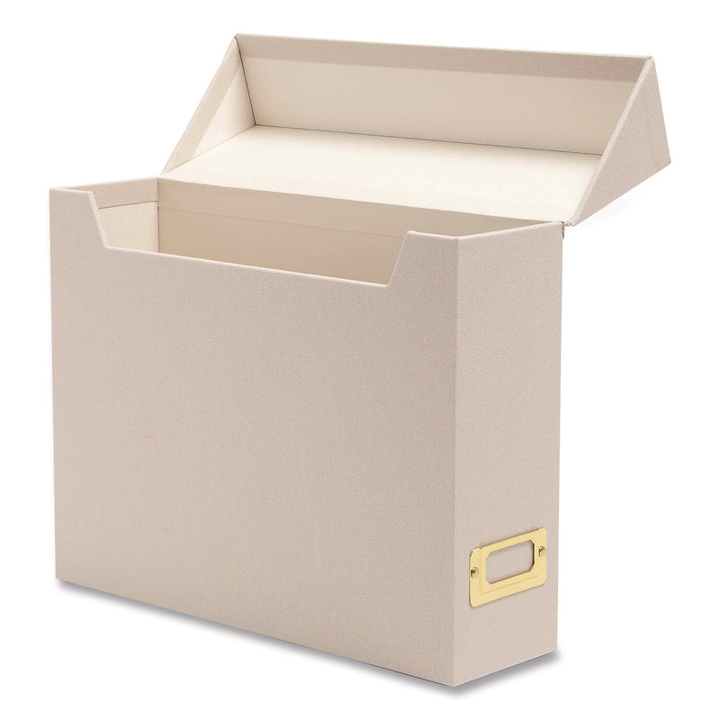 Smead Linen Flip Top File Box, Letter Size, Beige (70232)