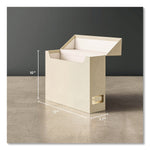 Smead Linen Flip Top File Box, Letter Size, Beige (70232)