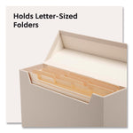 Smead Linen Flip Top File Box, Letter Size, Beige (70232)
