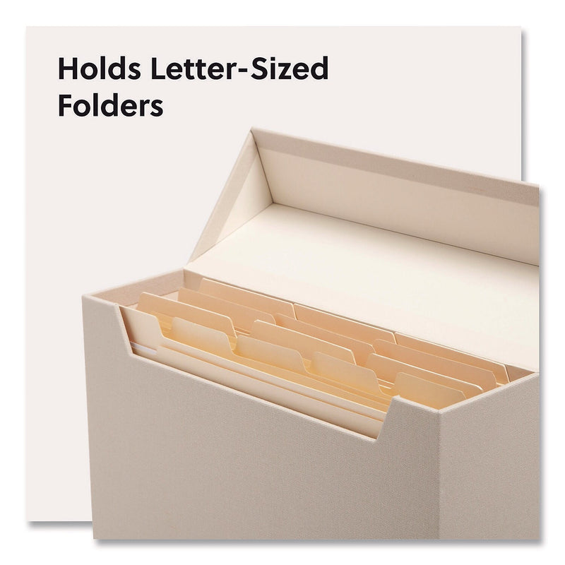 Smead Linen Flip Top File Box, Letter Size, Beige (70232)