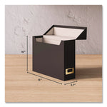 Smead Linen Flip Top File Box, Letter Size, Charcoal (70233)