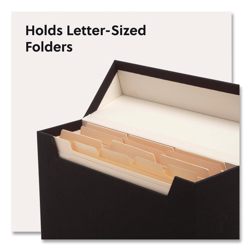 Smead Linen Flip Top File Box, Letter Size, Charcoal (70233)