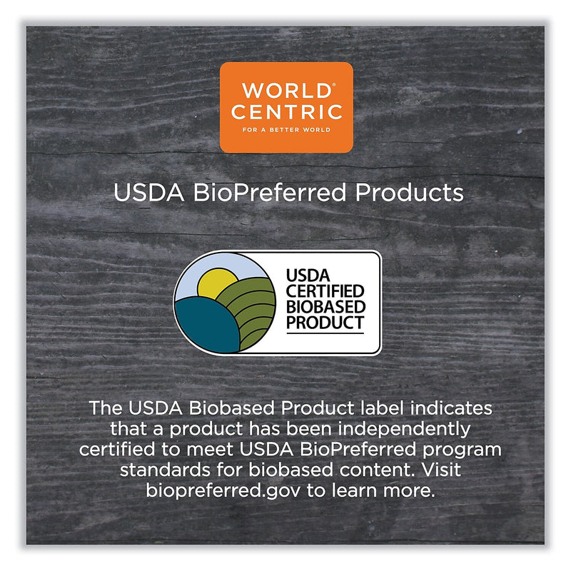 World Centric Plant-Based Fiber Hinged Carryout Container, Natural, 200/Carton (PB-SC-U13-LFS)