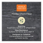 World Centric Plant-Based 3-Compartment Fiber Hinged Carryout Container, Natural, 300/Carton (TO-SC-T3-LFS)
