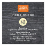 World Centric Plant-Based Fiber Hinged Hoagie Box Carryout Container, Natural, 500/Carton (TO-SC-UHB-LFP)