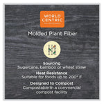 World Centric Plant-Based Fiber Carryout Tray, Natural, 500/Carton (TR-SC-17S-LFS)