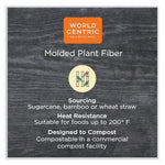 World Centric Plant-Based Fiber 5-Compartment Bento Box Carryout Container, Natural, 300/Carton (TR-SC-BB-LFS)