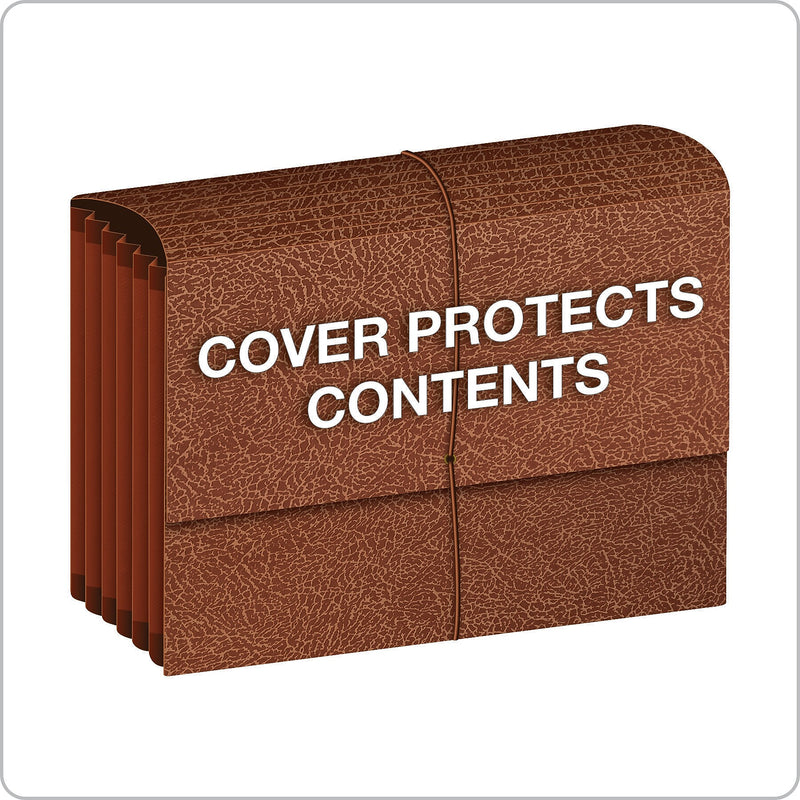 Pendaflex Reinforced Moisture Resistant Expanding Wallet with Elastic Closure, Red (60575)