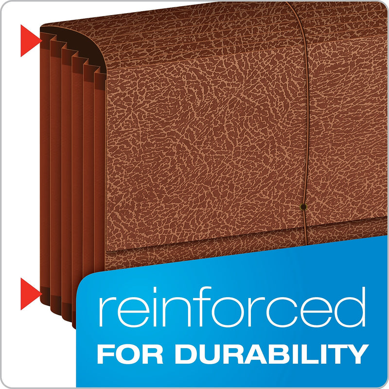 Pendaflex Reinforced Moisture Resistant Expanding Wallet with Elastic Closure, Red (60575)