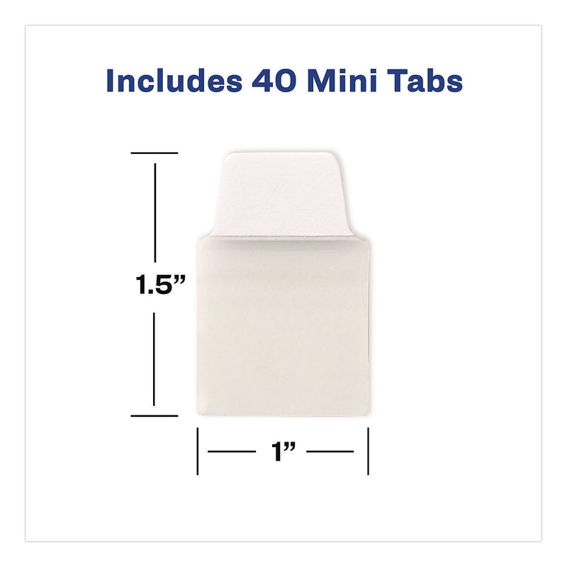 Avery Ultra Tabs, White, 40/Pack (AVE74788)