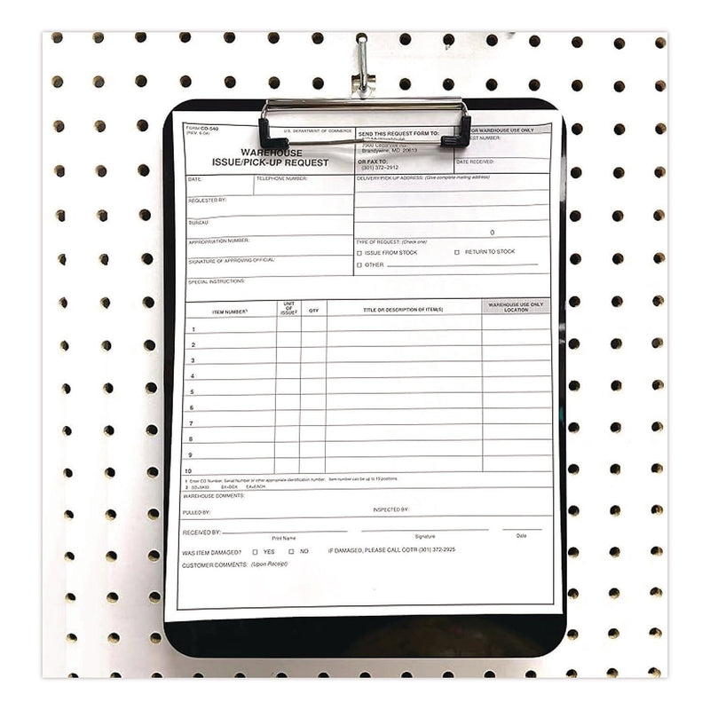 Officemate Plastic Clipboard Letter Size, Black (OIC83215)