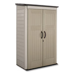 Rubbermaid Vertical Storage Shed, 53 cu. ft., 2.5' x 4' x 7', Sandstone/Faint Maple (FG5L3000SDONX)