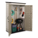 Rubbermaid Vertical Storage Shed, 53 cu. ft., 2.5' x 4' x 7', Sandstone/Faint Maple (FG5L3000SDONX)