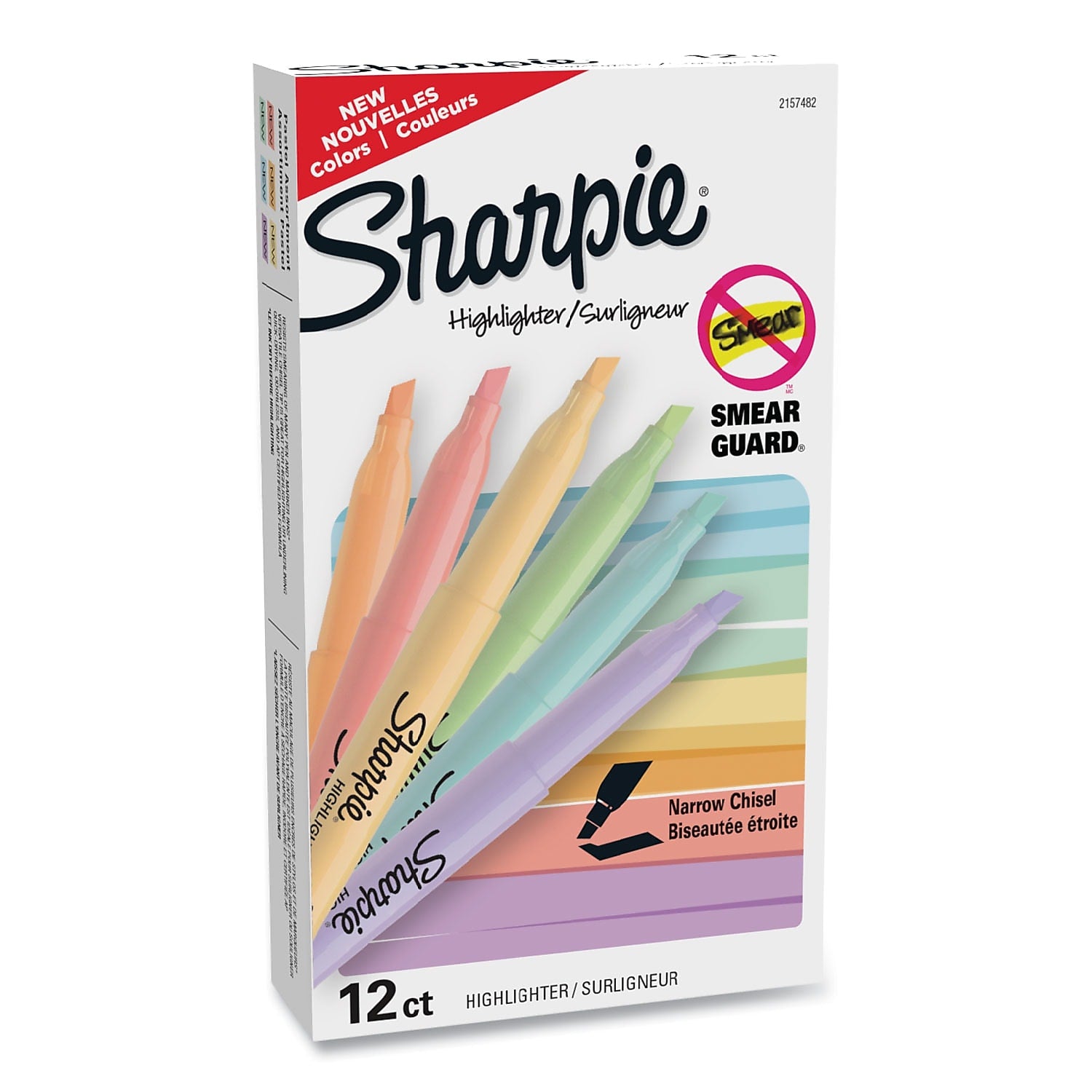 Sharpie Stick Highlighter, Chisel Tip, Assorted, Dozen (2157482)
