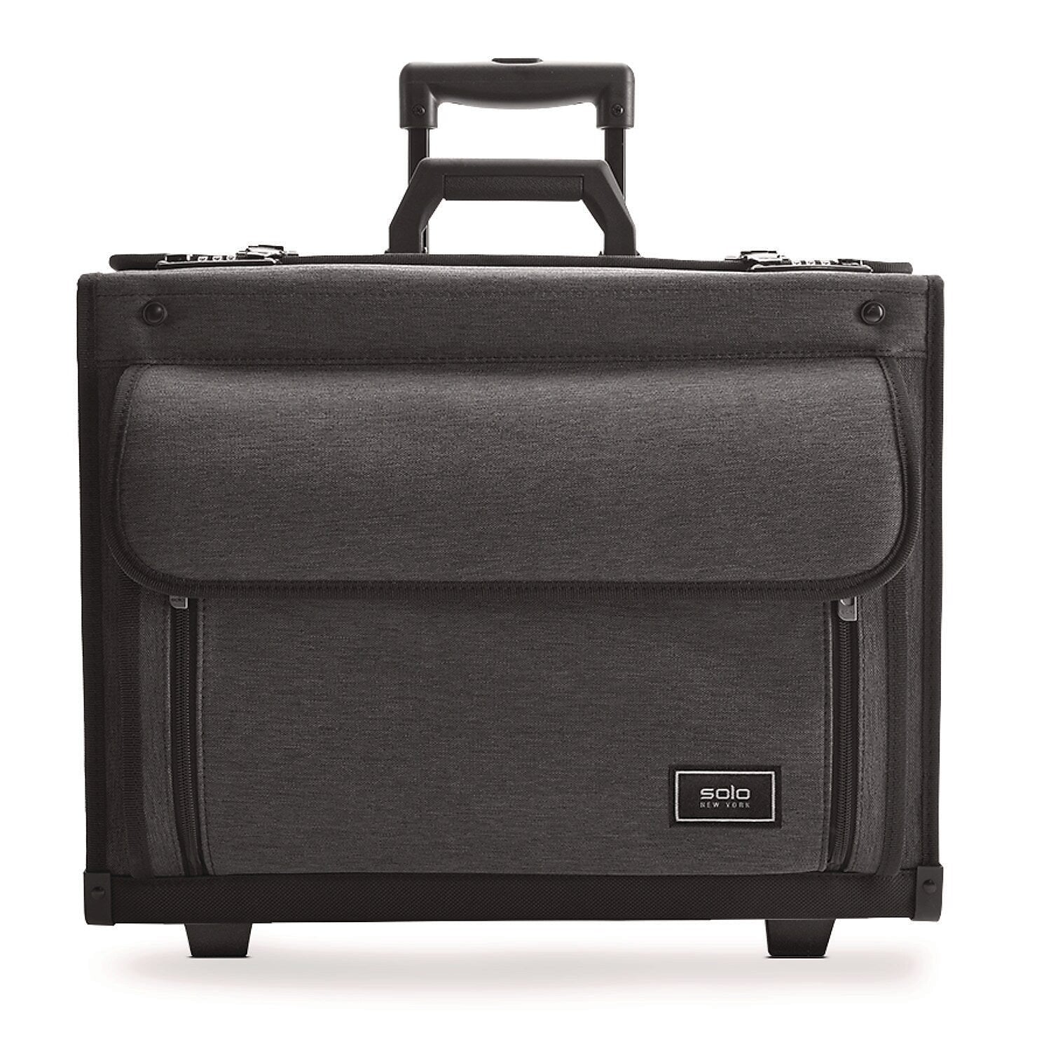 Solo Classic Briefcase, Laptop Compatible, Rolling, Gray/Black (USLB78410)