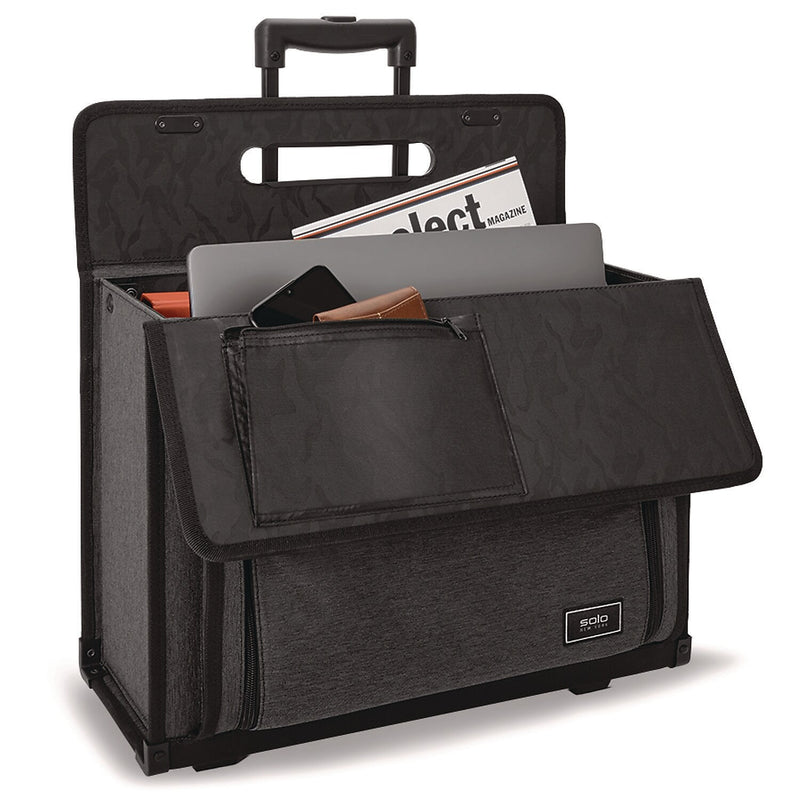 Solo Classic Briefcase, Laptop Compatible, Rolling, Gray/Black (USLB78410)
