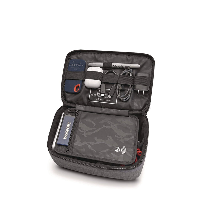 Solo Bridge Street RFID Polyester Water Resistant Laptop Bag, Gray (USLUBN293410)