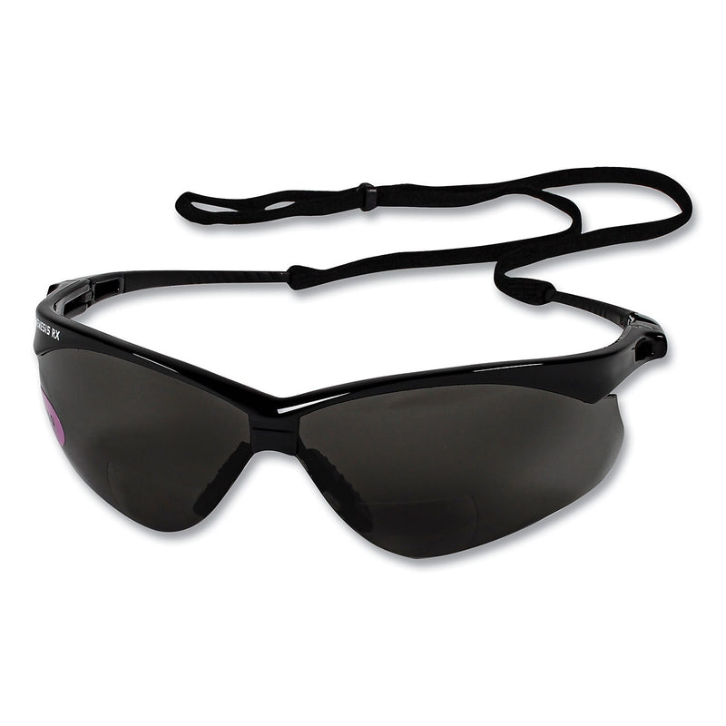 KleenGuard V60 Nemesis Rx Reader Safety Glasses, Wraparound, Smoke Lens, 6/Box (KCC22519)