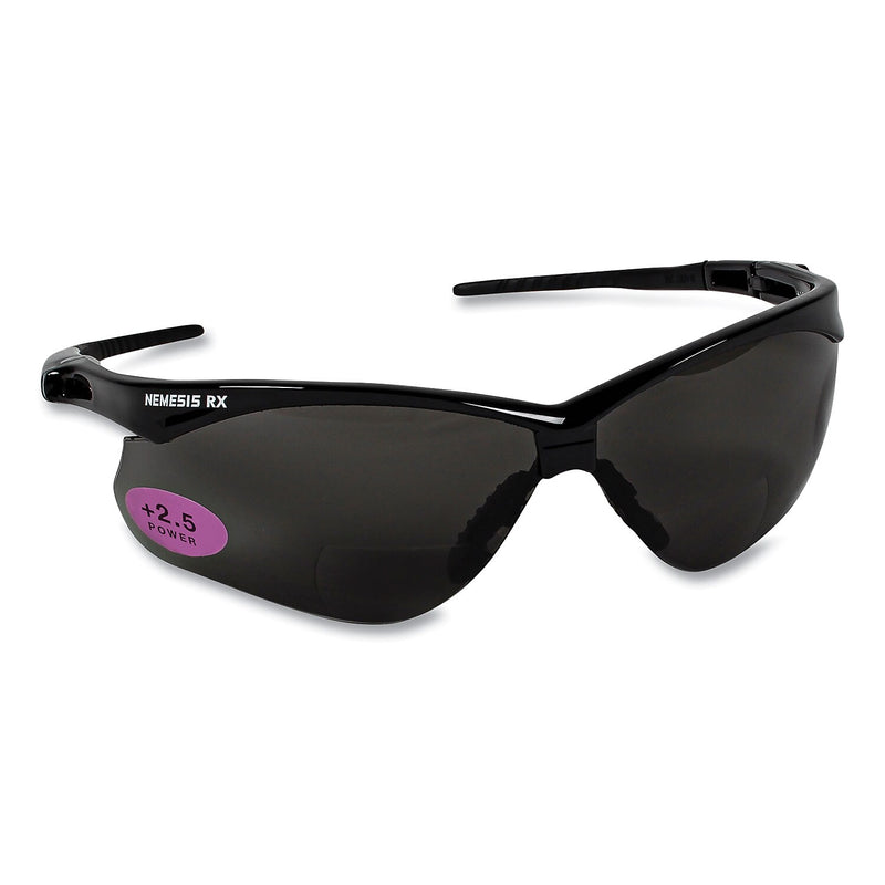 KleenGuard V60 Nemesis Rx Reader Safety Glasses, Wraparound, Smoke Lens, 6/Box (KCC22519)